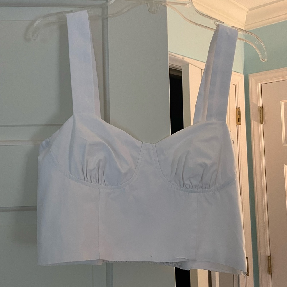 Princess Polly White Crop Top (US 4)